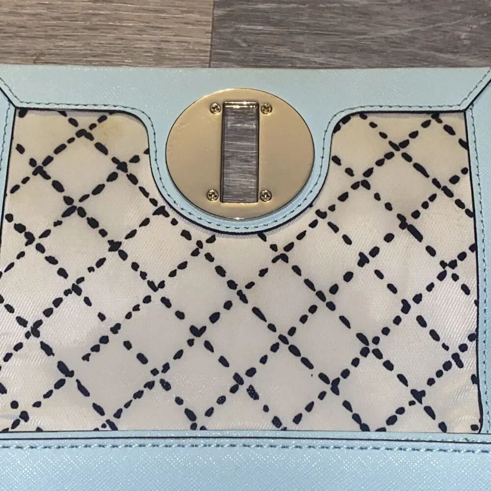 Kate Spade Newbury Lane Sally Small Crossbody Bag Light Gray Turnlock Purse - Picture 12 of 16